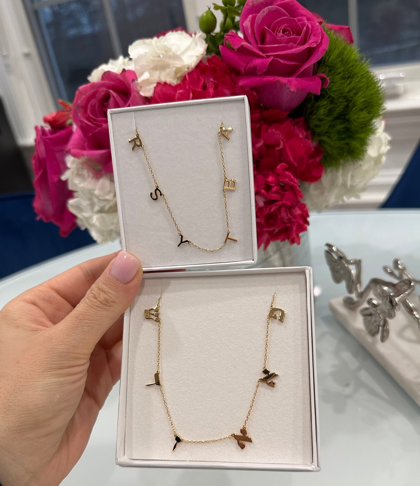Dainty Hanging Initial Necklace