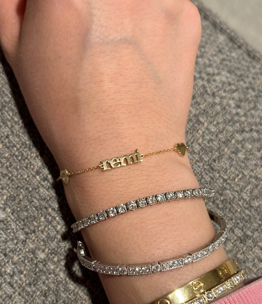 Remi Heart Nameplate Bracelet