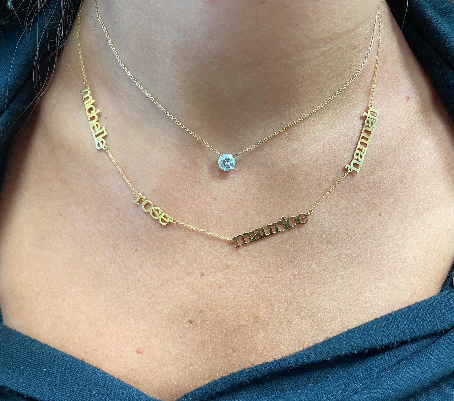 14K GOLD Mommy Name Necklace
