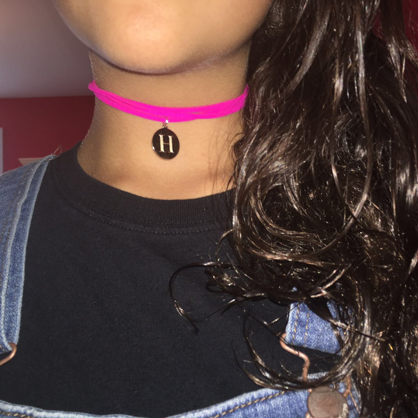 Engraved Initial Choker Disc - Retail Therapy Jewelry