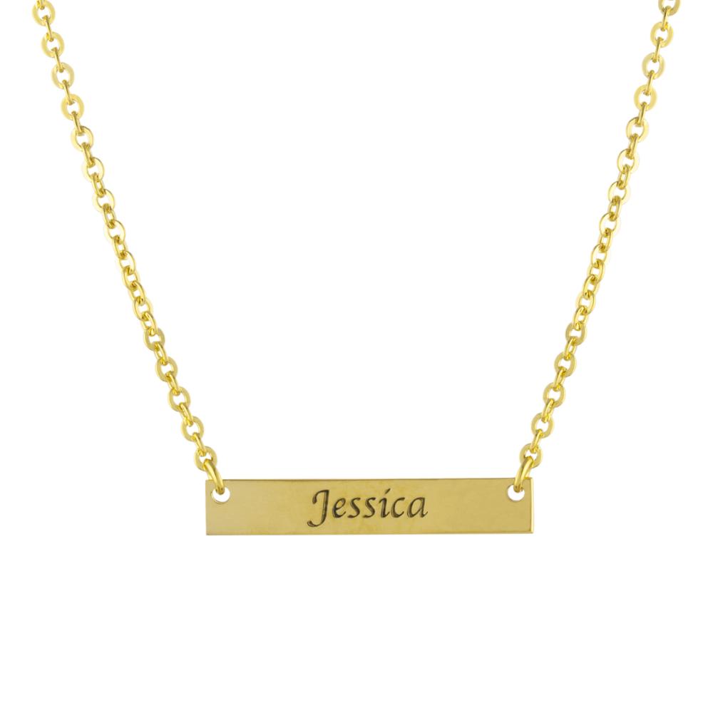 Maria Bar Engraved Necklace - Retail Therapy Jewelry