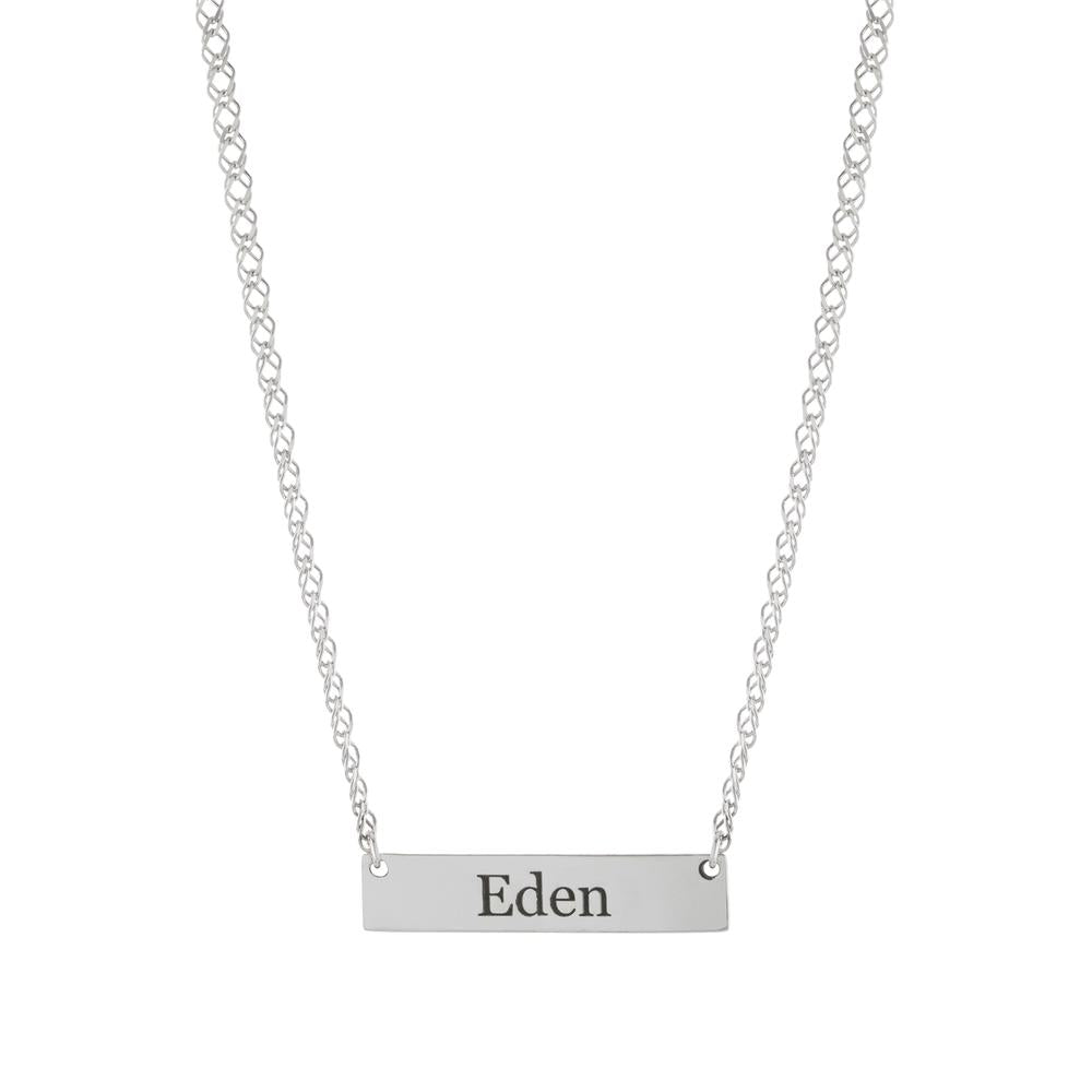 Maria Bar Engraved Necklace