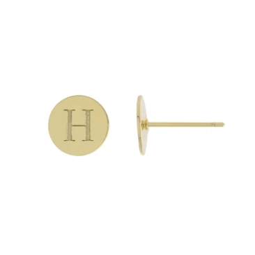 Engraved Disc Studs