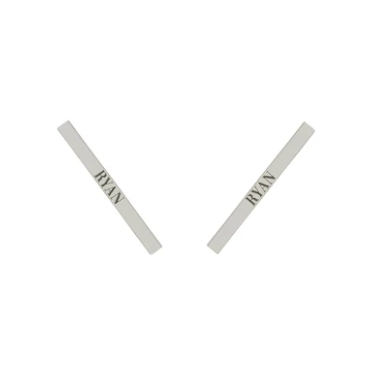 Thin Bar Name Stud