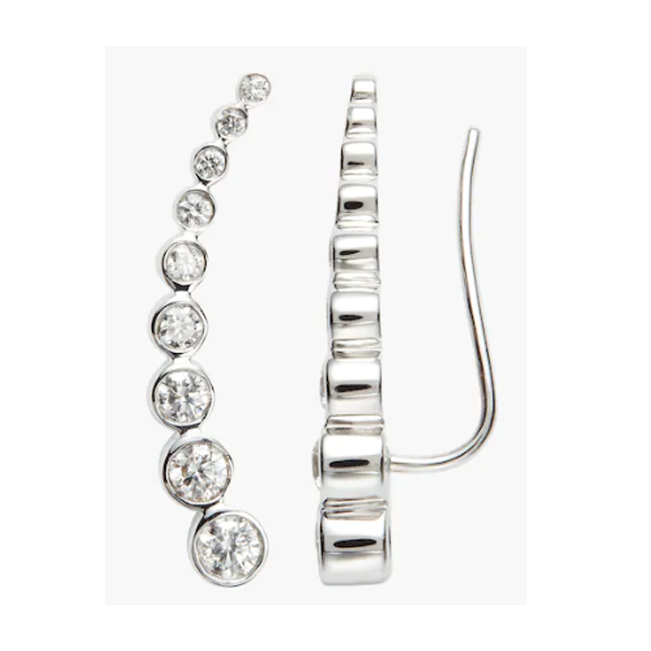 Cubic Zirconia Ear Crawler - Retail Therapy Jewelry