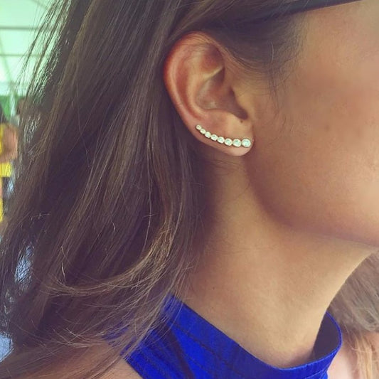 Cubic Zirconia Ear Crawler - Retail Therapy Jewelry