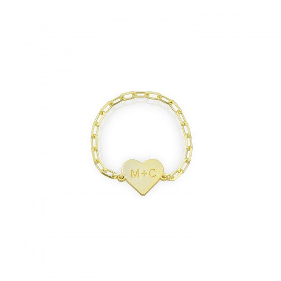 Talia Heart Chain Ring