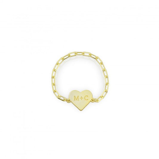 Talia Heart Chain Ring