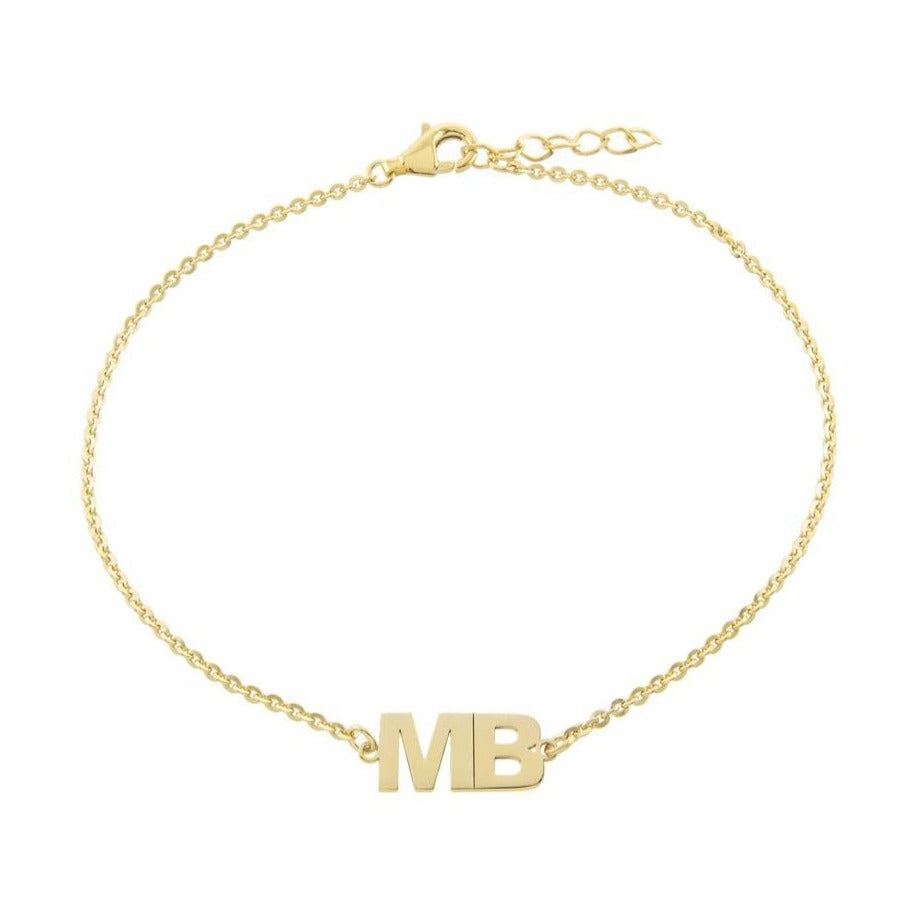 Double Initial Bracelet - Retail Therapy Jewelry