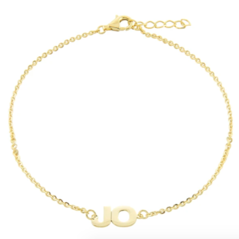 Customized Double Initial Anklet - Retail Therapy Jewelry