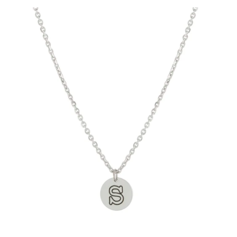 Initial Outline Circle Pendant - Retail Therapy Jewelry