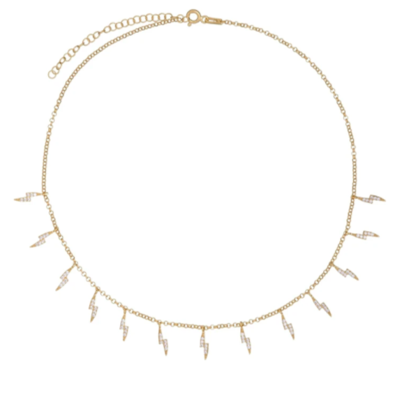 Hanging Lightening Bolt Necklace - Retail Therapy Jewelry