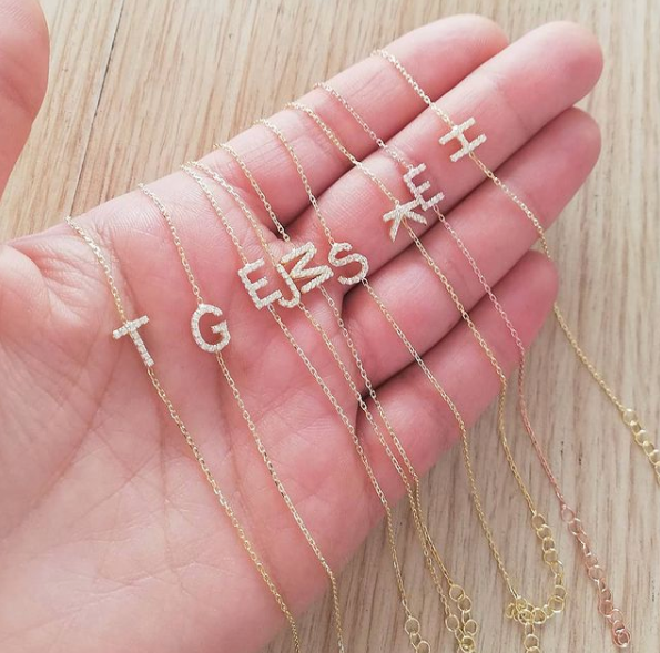 CZ Initial Bracelet