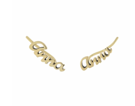Customized Name Ear Climbers - Retail Therapy Jewelry