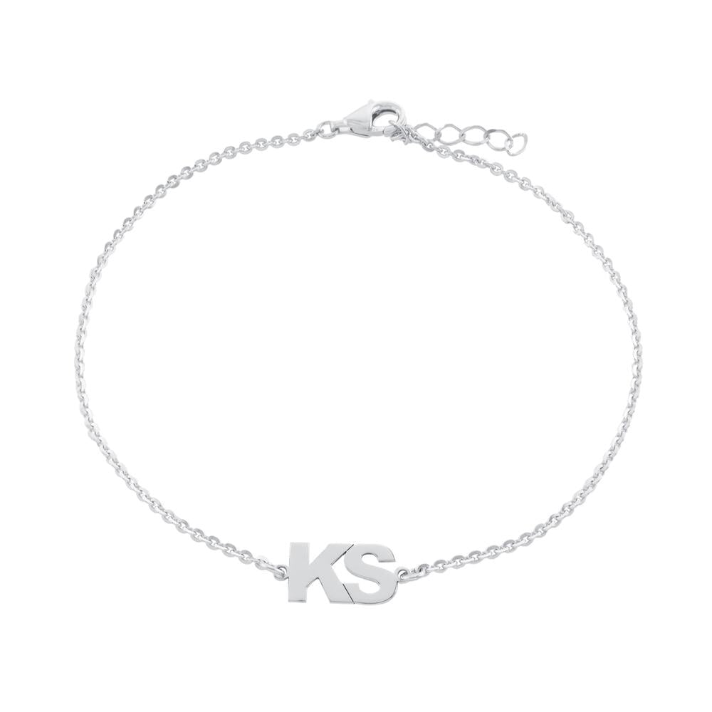 Double Initial Bracelet - Retail Therapy Jewelry