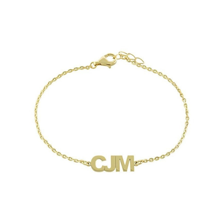 Triple Initial Bracelet - Retail Therapy Jewelry