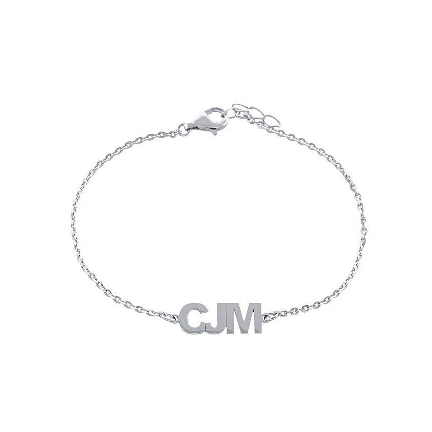 Triple Initial Bracelet - Retail Therapy Jewelry