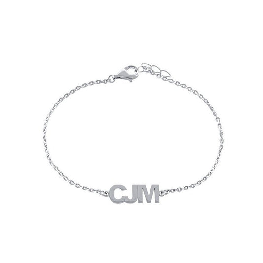 Triple Initial Bracelet - Retail Therapy Jewelry