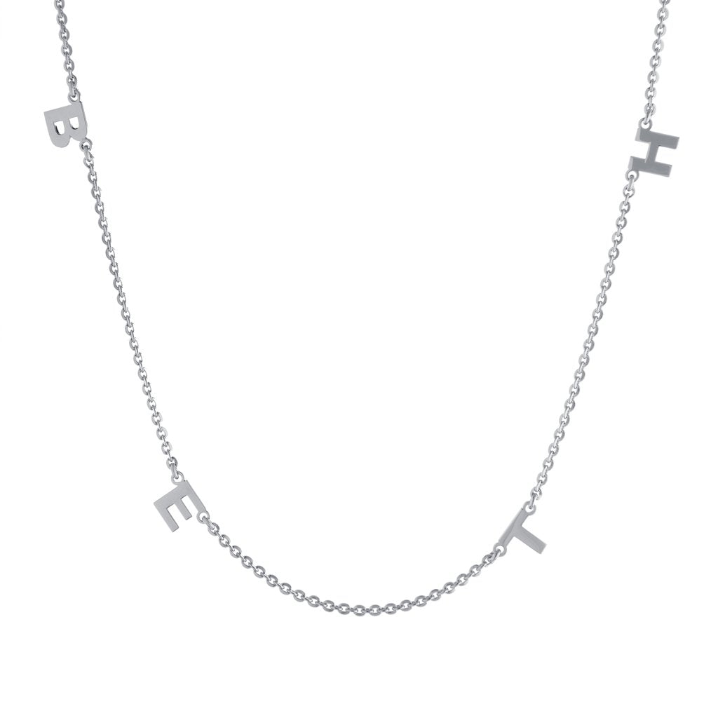 Hanging Initial Name Necklace - Retail Therapy Jewelry