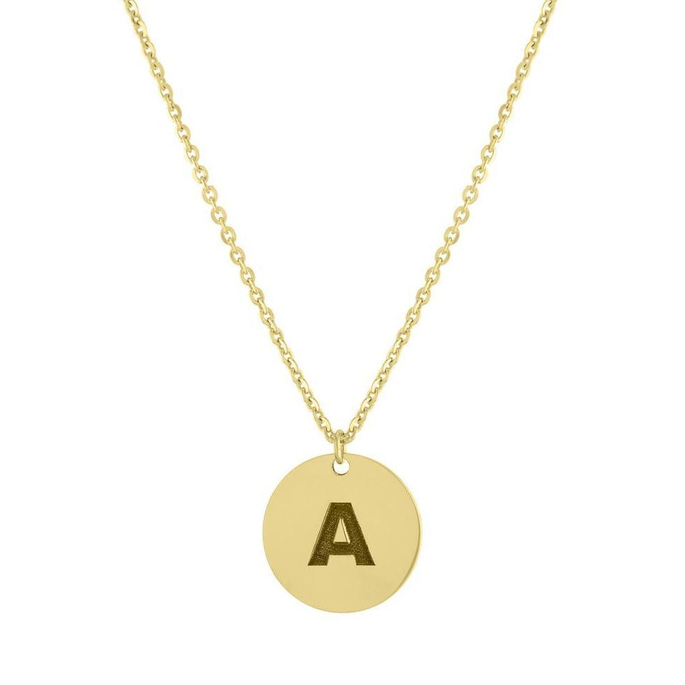 Initial Circle Pendant - Retail Therapy Jewelry
