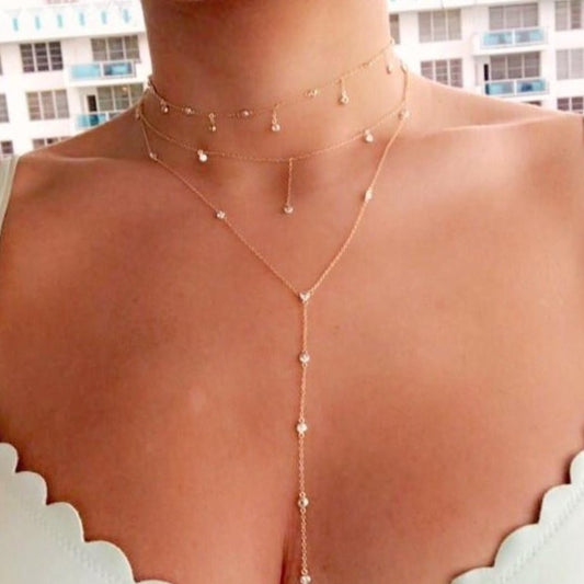 Diamond By the Yard Lariat - Retail Therapy Jewelry