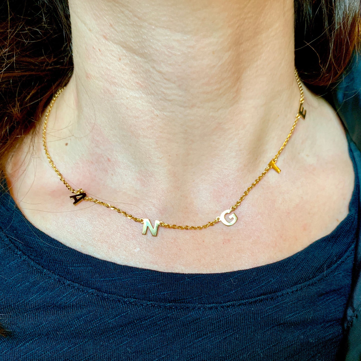 Hanging Initial Name Necklace - Retail Therapy Jewelry
