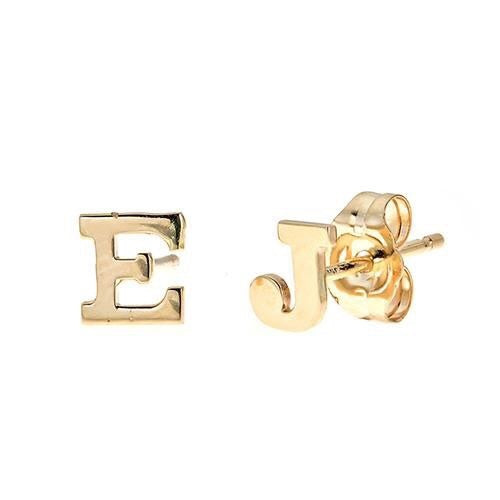 14K Eleanor Initial Studs - Retail Therapy Jewelry