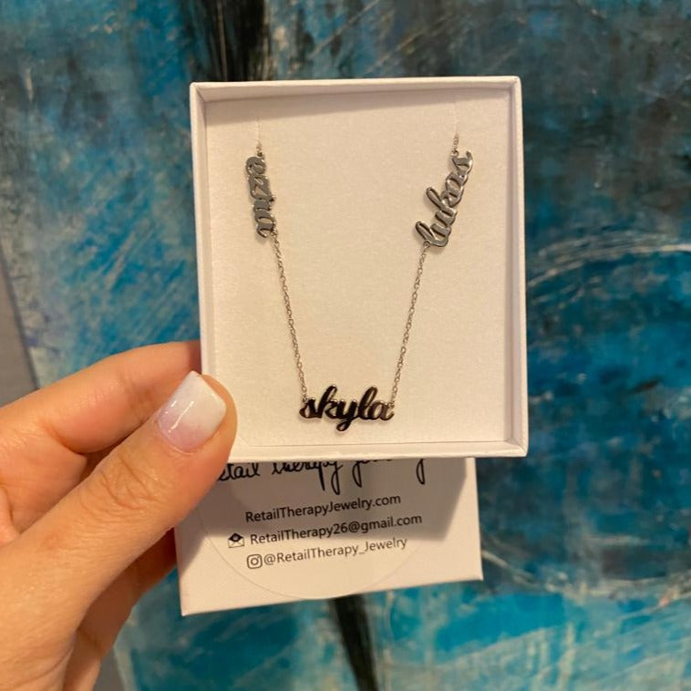 Skyla Script Mommy Necklace