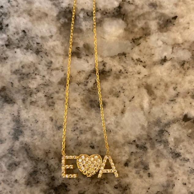 Ella CZ Initial Heart Necklace - Retail Therapy Jewelry