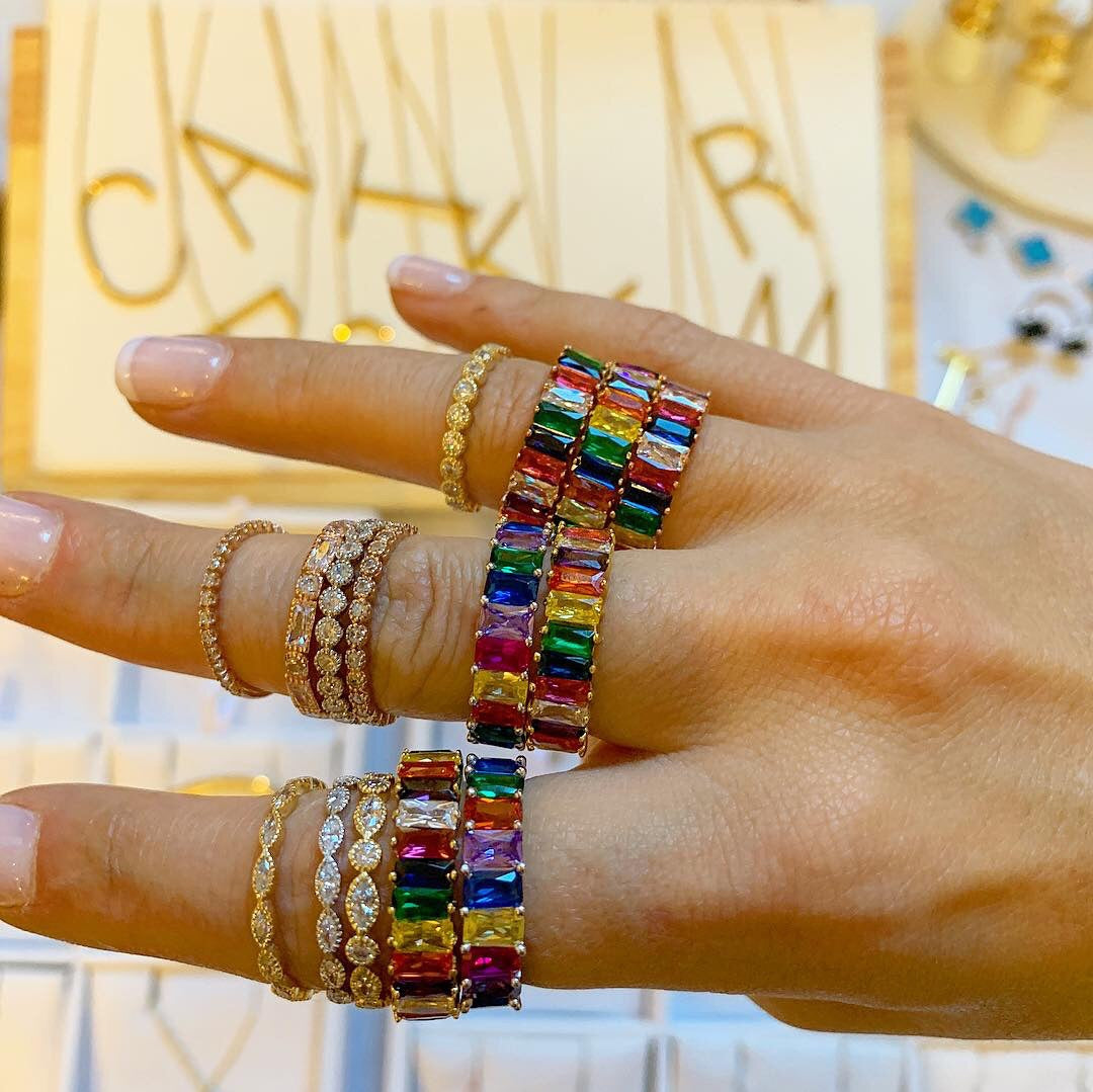 Rainbow Eternity Band - Retail Therapy Jewelry