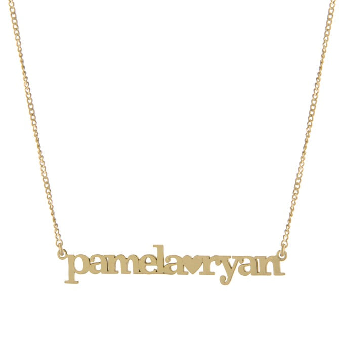 Leah Customized Name Necklace With Heart - Retail Therapy Jewelry