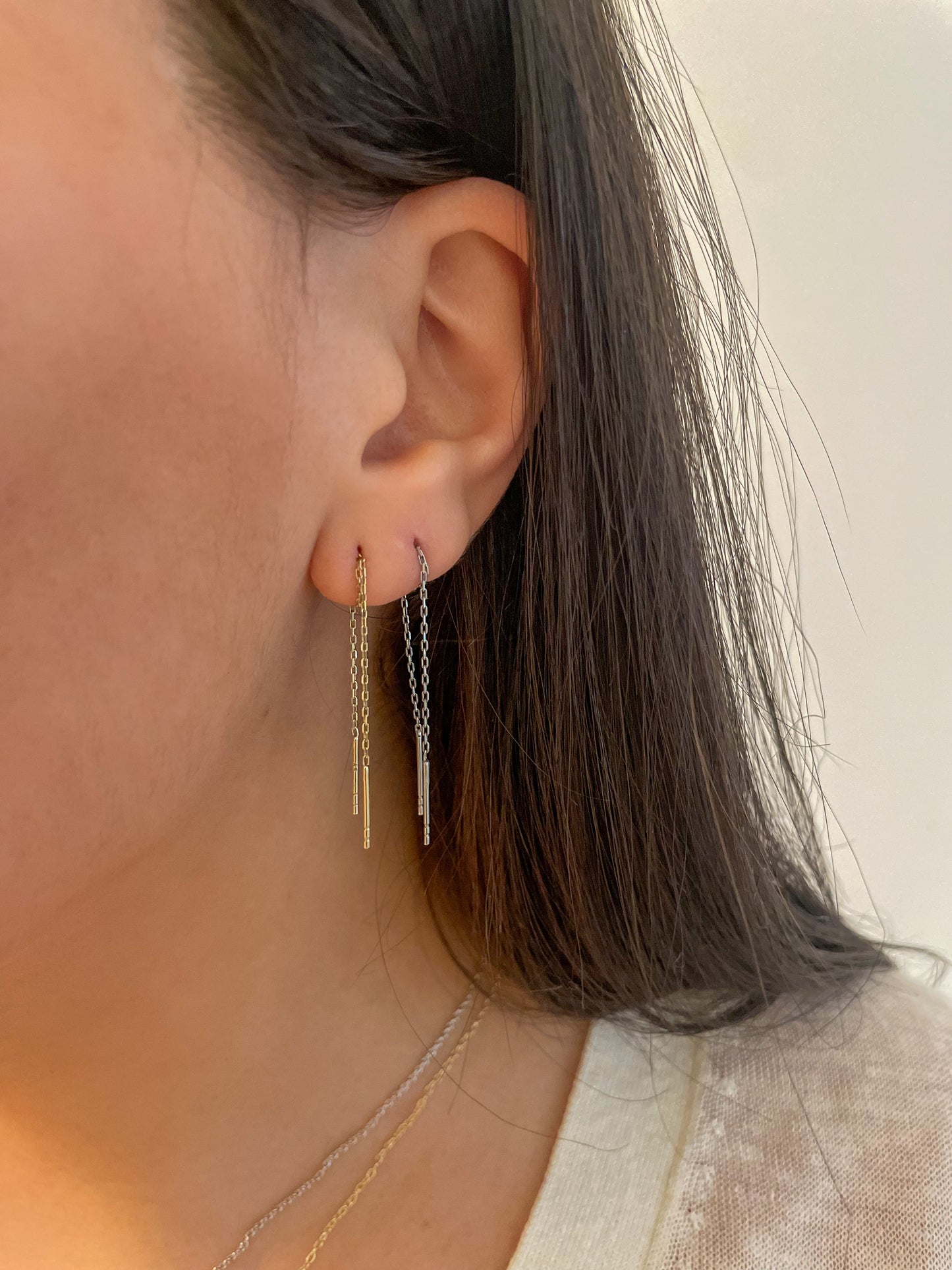 Leia Line Chain Earrings