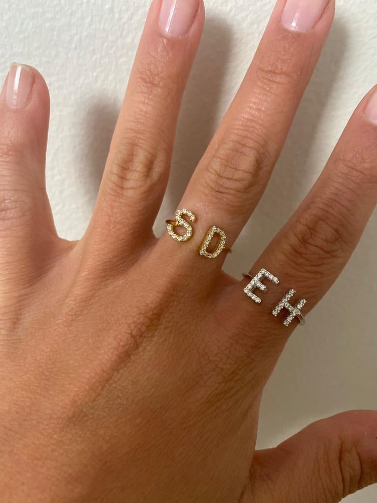 Annabel Custom 2 Initial Ring