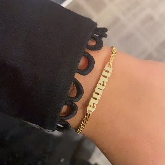 ‘mama’ Bracelet Big Link Chain - Retail Therapy Jewelry