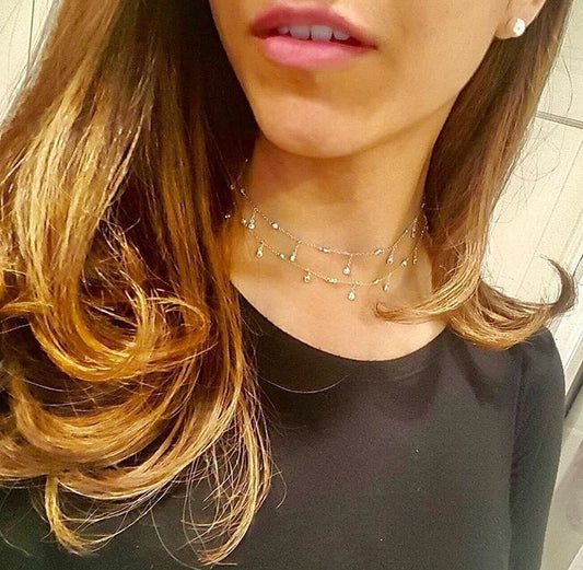 Diamond By the Yard Chain Choker - Retail Therapy Jewelry