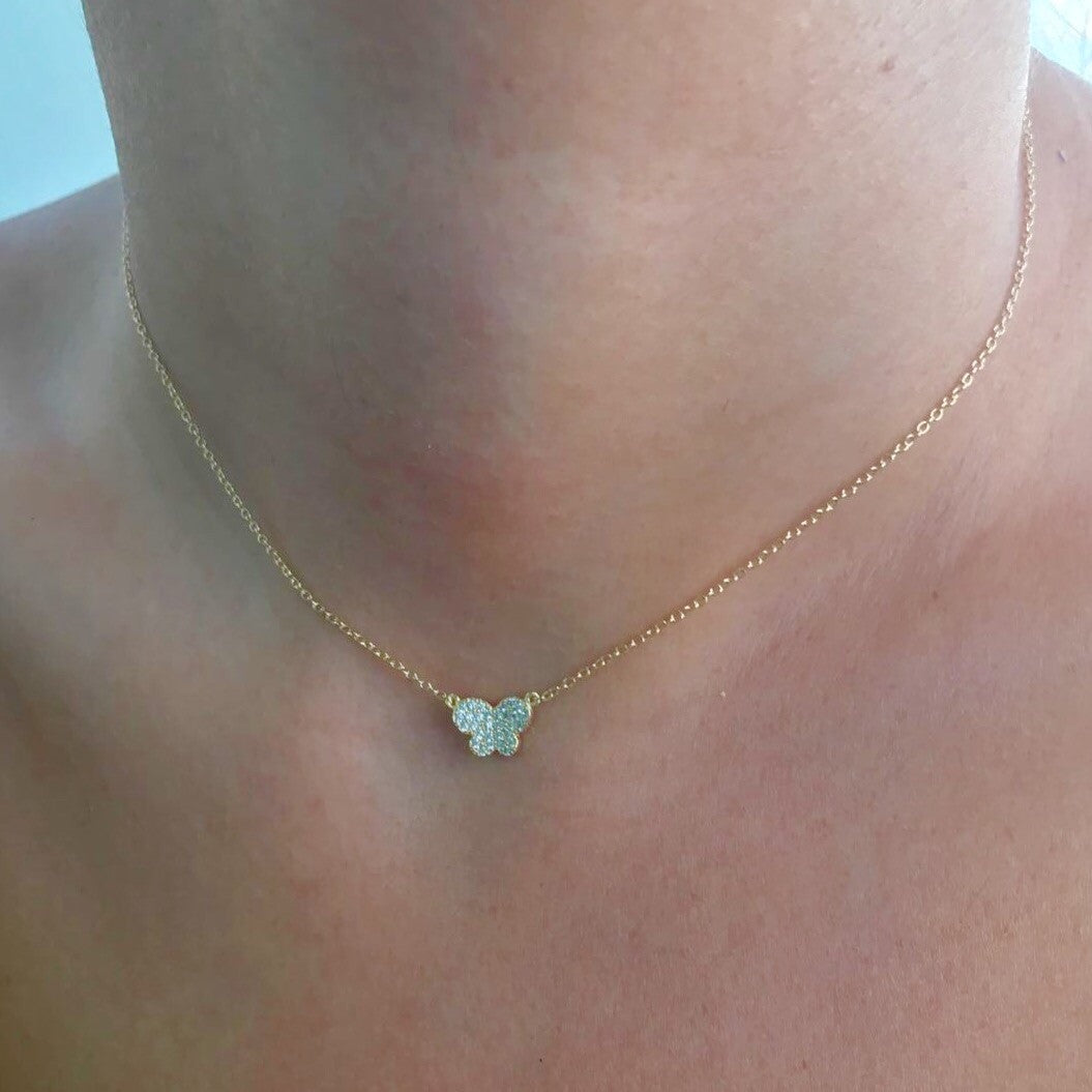 Mini Butterfly Necklace - Retail Therapy Jewelry