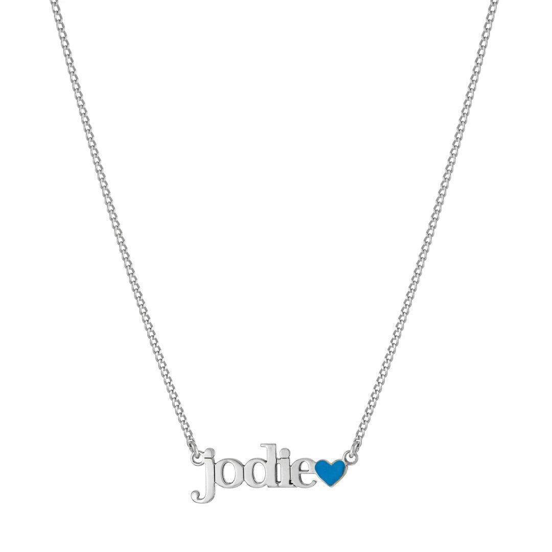 Carissa Enamel Heart Nameplate
