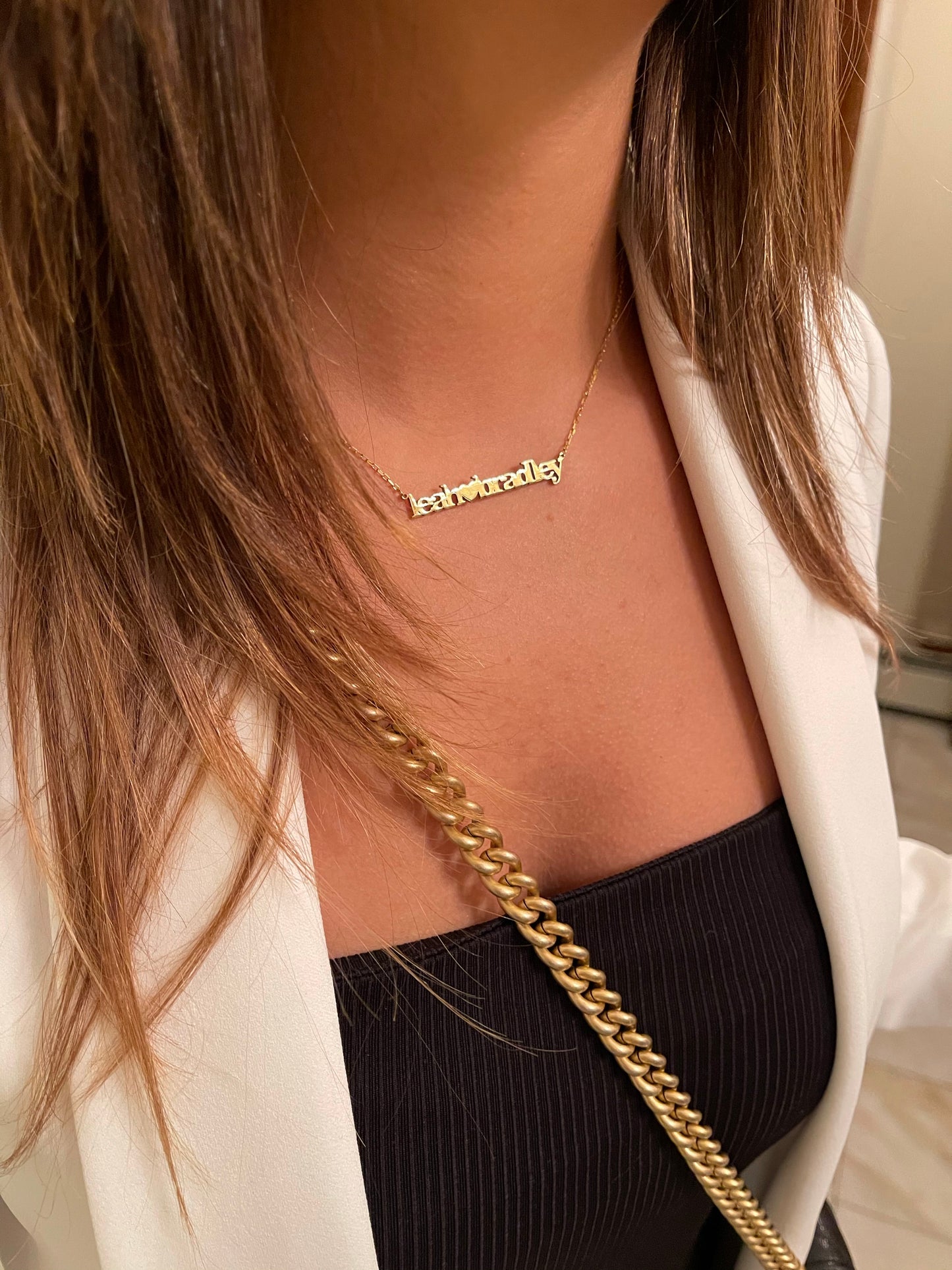 Leah Customized Name Necklace With Heart - Retail Therapy Jewelry