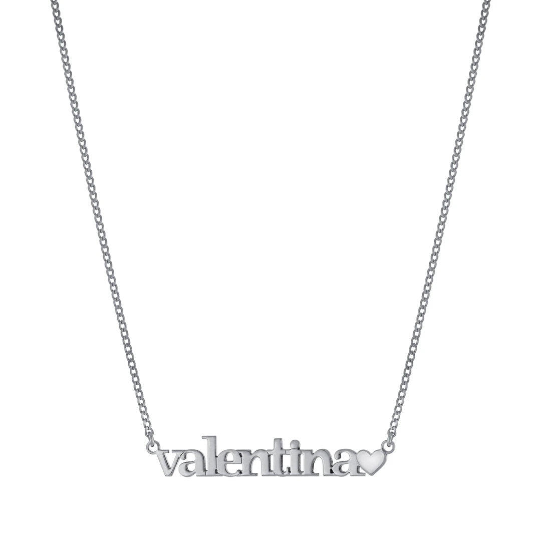 Carissa Enamel Heart Nameplate