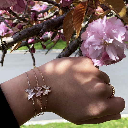 CZ Butterfly Bracelet - Retail Therapy Jewelry