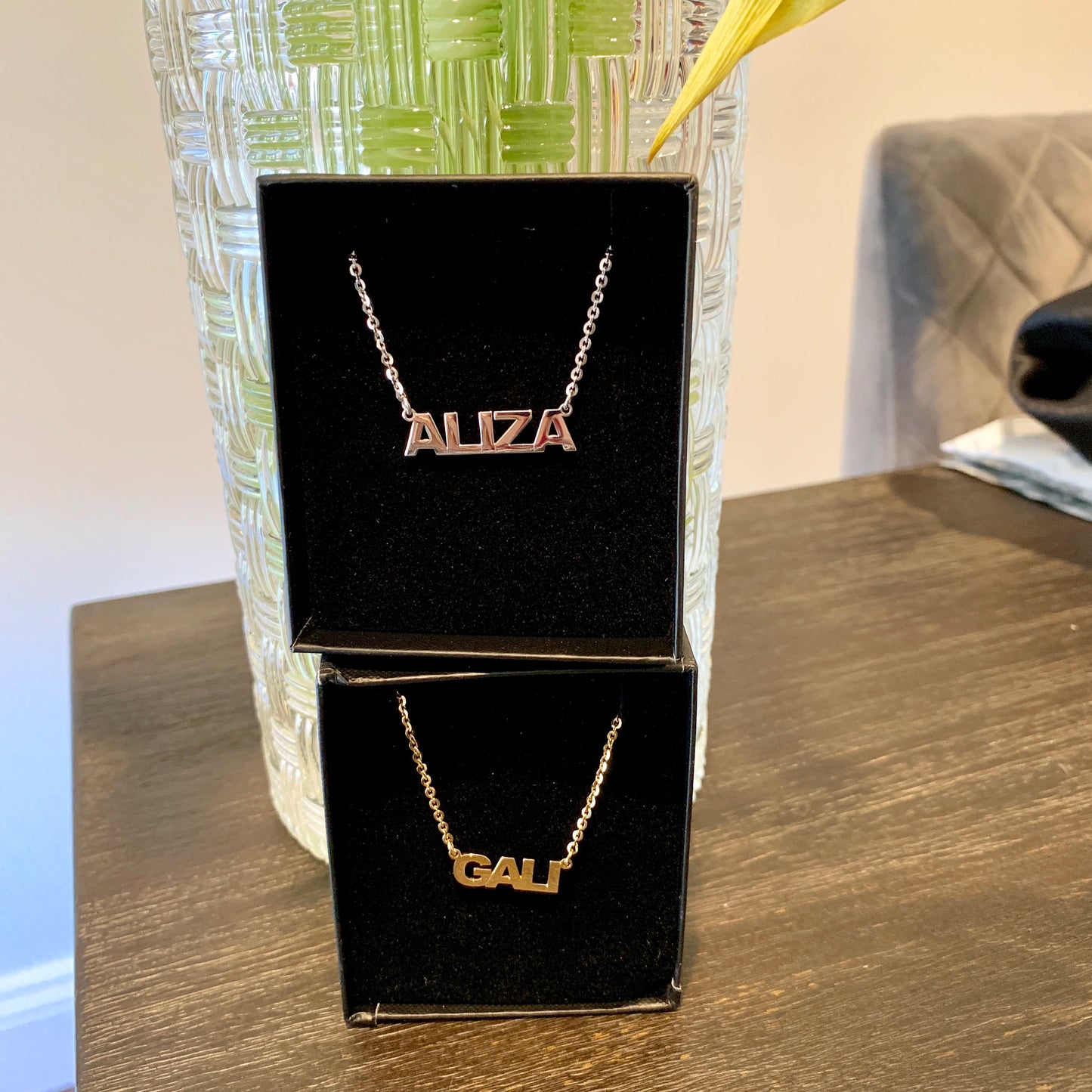 Abby Uppercase Nameplate Necklace - Retail Therapy Jewelry