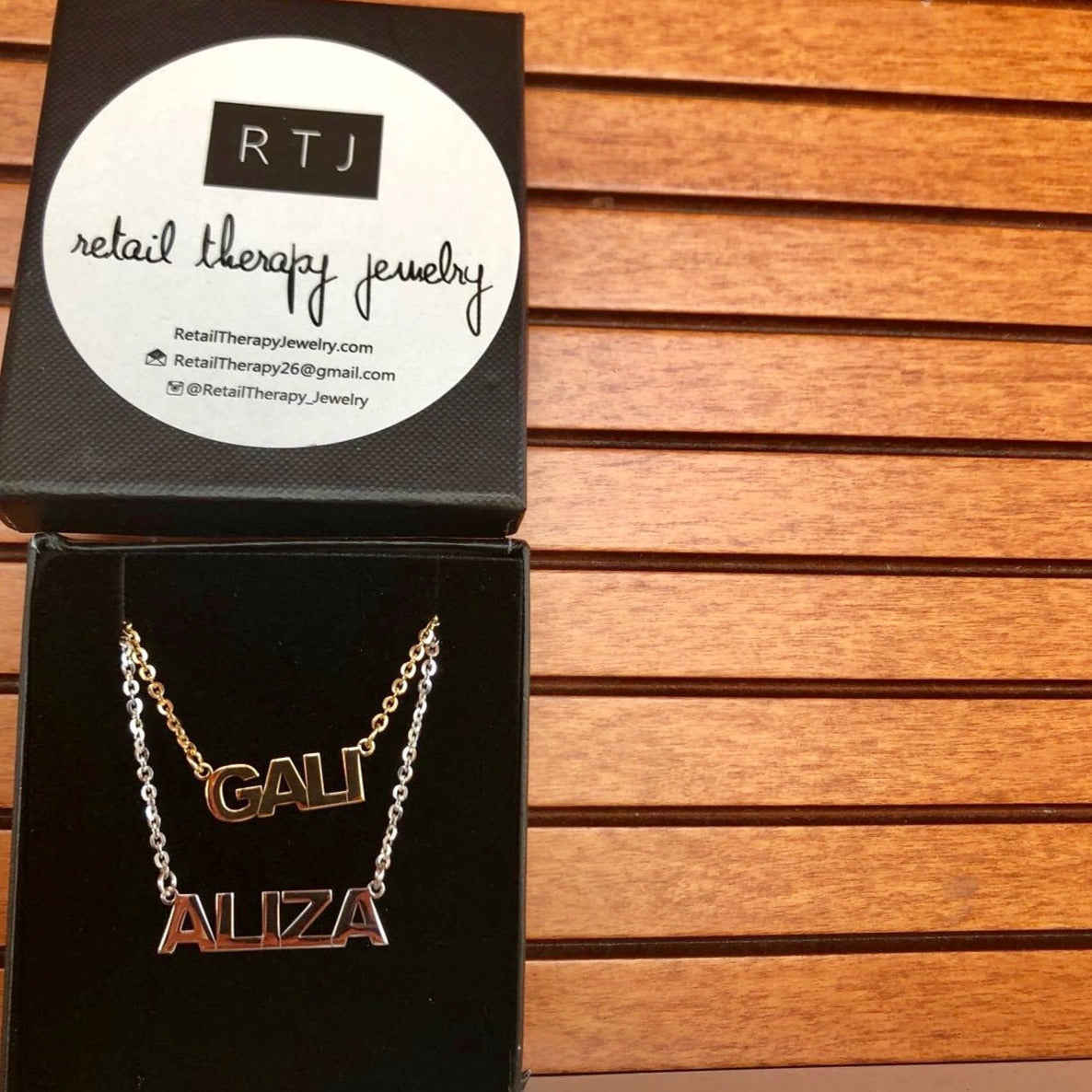Abby Uppercase Nameplate Necklace - Retail Therapy Jewelry