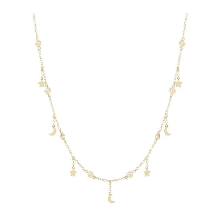 Olivia Star x Moon Choker - Retail Therapy Jewelry