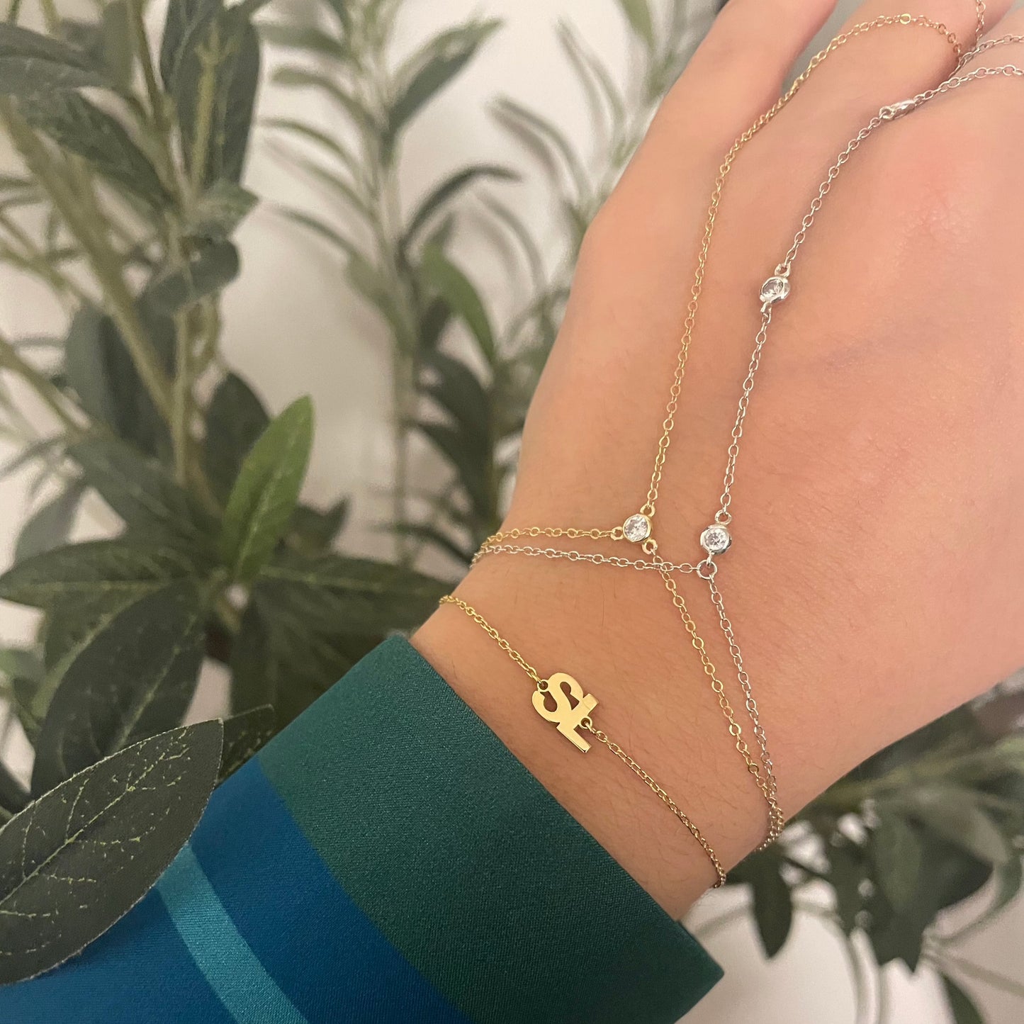 Double Initial Bracelet - Retail Therapy Jewelry