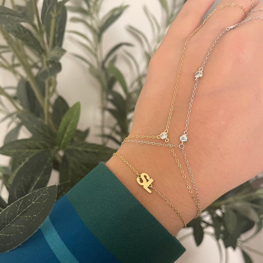 Double Initial Bracelet - Retail Therapy Jewelry