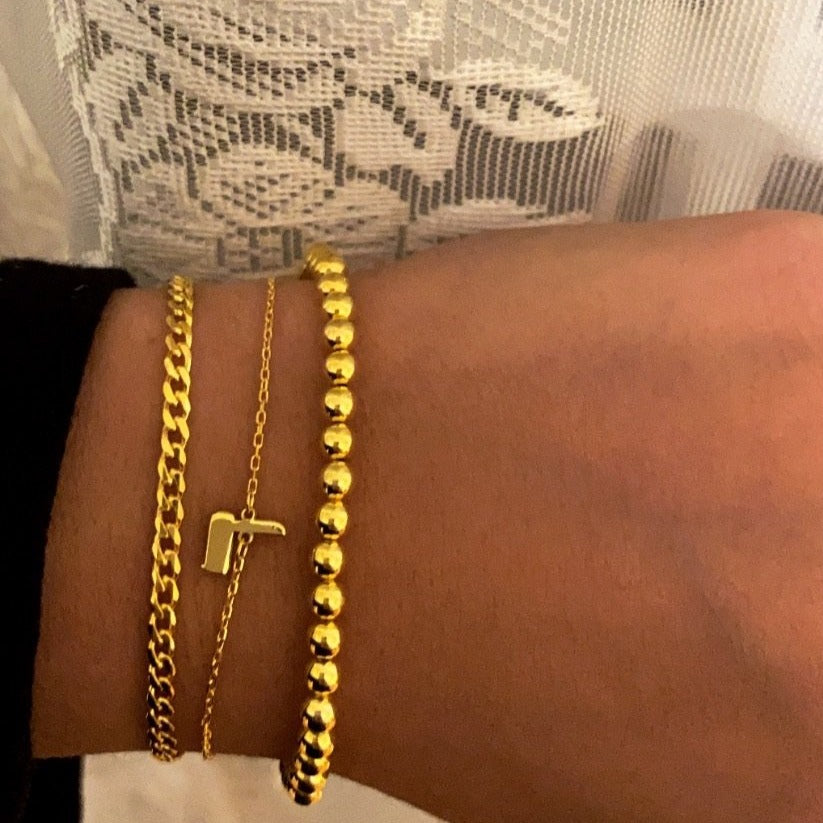 Hebrew Initial Bracelet - Retail Therapy Jewelry
