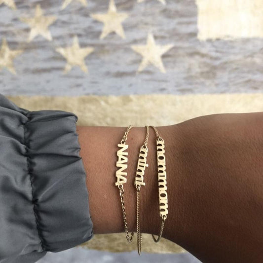 Lowercase Name Bracelet - Retail Therapy Jewelry