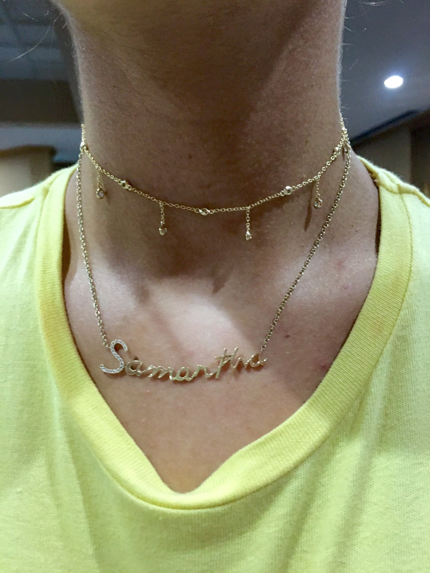 Diamond By the Yard Chain Choker - Retail Therapy Jewelry