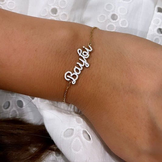 Barbie Enamel Nameplate Bracelet