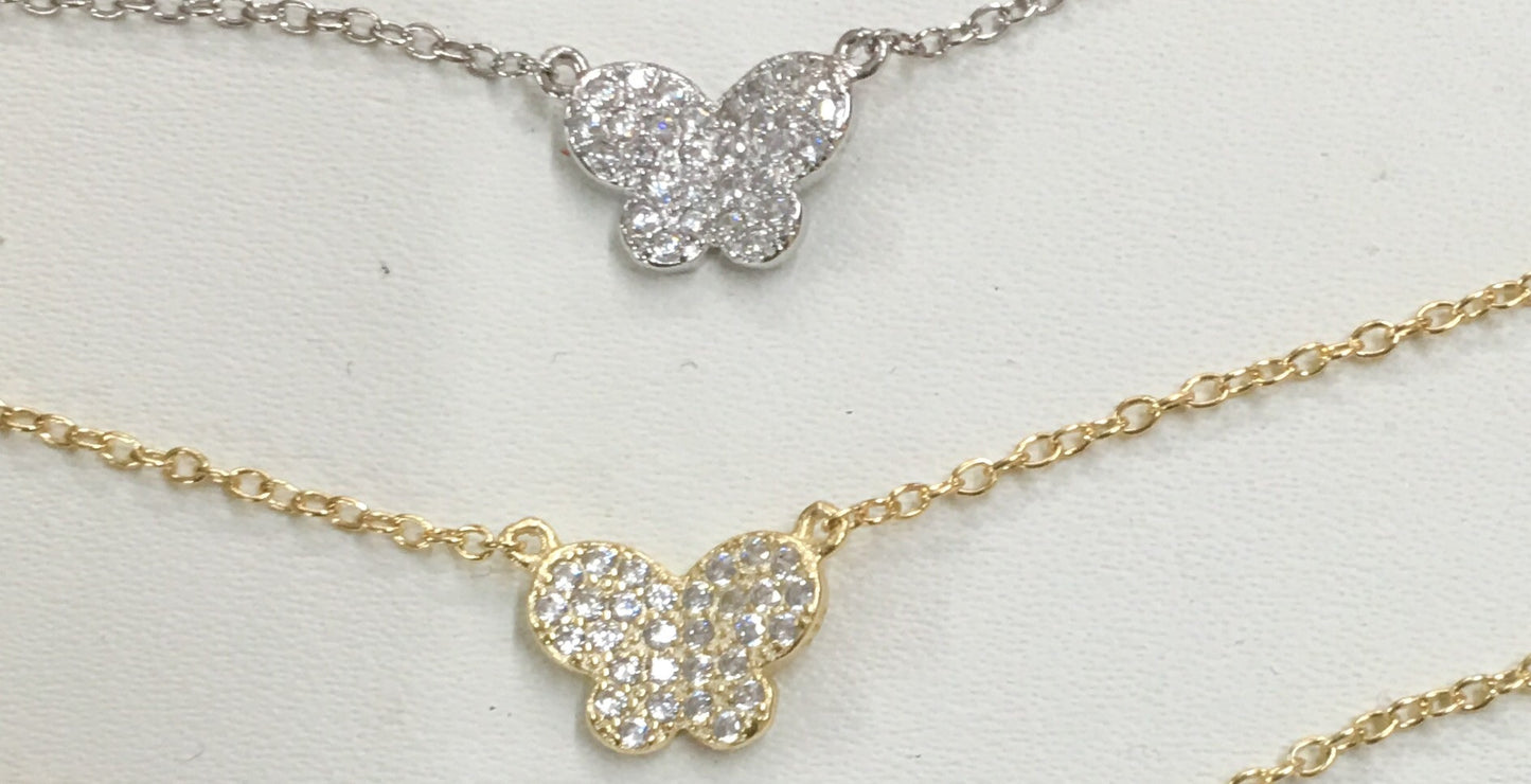 Mini Butterfly Necklace - Retail Therapy Jewelry